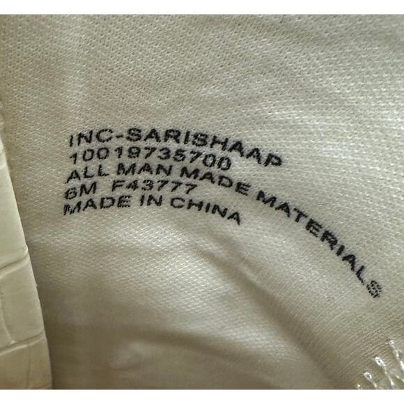 I.N.C. International Concepts Women's Sarishaa Zip Booties White Croc Size 6M - Picture 7 of 8